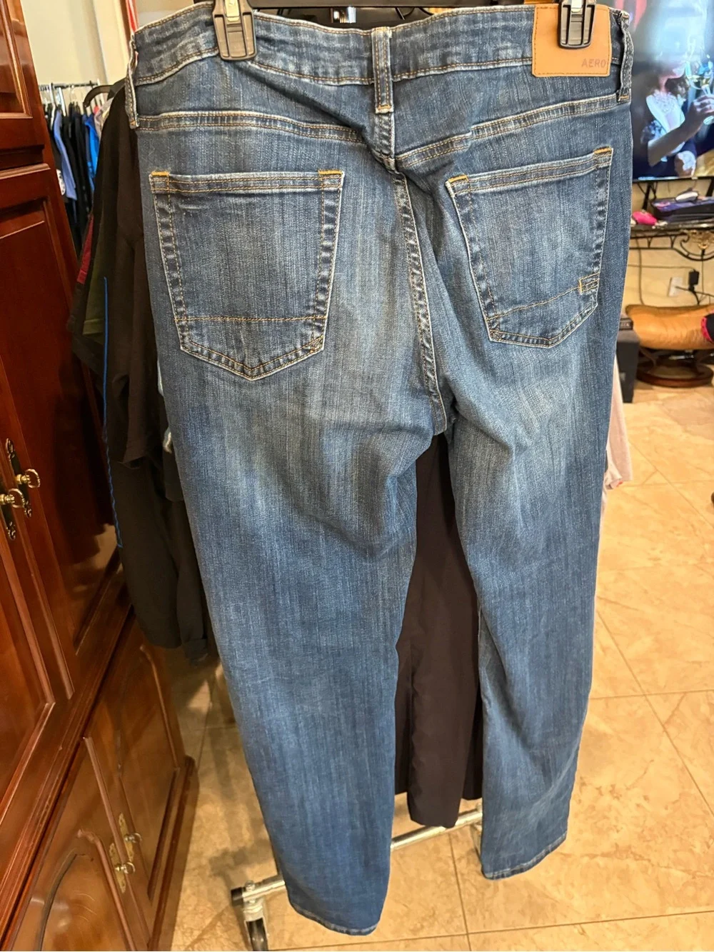 Men's Aero Classic Blue Washed Jeans
